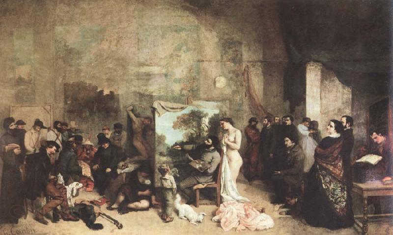 Gustave Courbet the studio of the painter,a real allegory